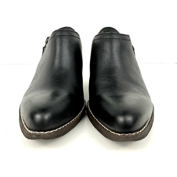 Zodiac Margot Shootie Black Leather Block Heel Zip Ankle Bootie Size 6M - Picture 4 of 13